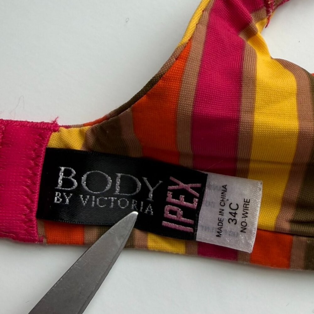 Victoria's Secret 34C Body by Victoria IPEX Wireless Bright Pink Orange Yellow - Picture 7 of 9